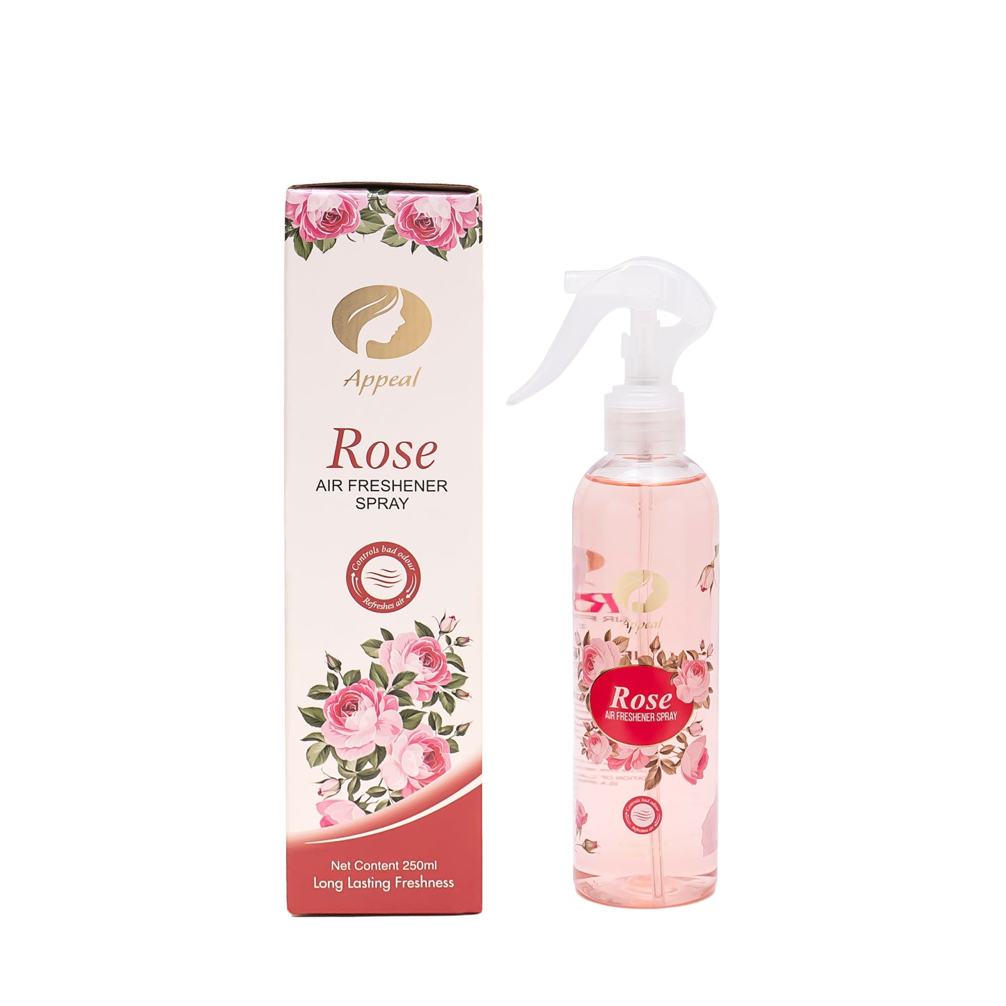 APPEAL ROSE AIR FRESHNER SPRAY | LONG LASTING FRESHNESS| CONTROLS BAD ODOUR| 250 ML
