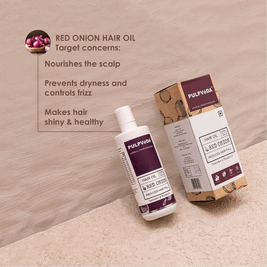 RED ONION HAIR OIL WITH LAVENDER & SHIKAKAI HERB EXTRACTS | Reduces Hair Fall |150 ml Hair Oil Pulpvéda