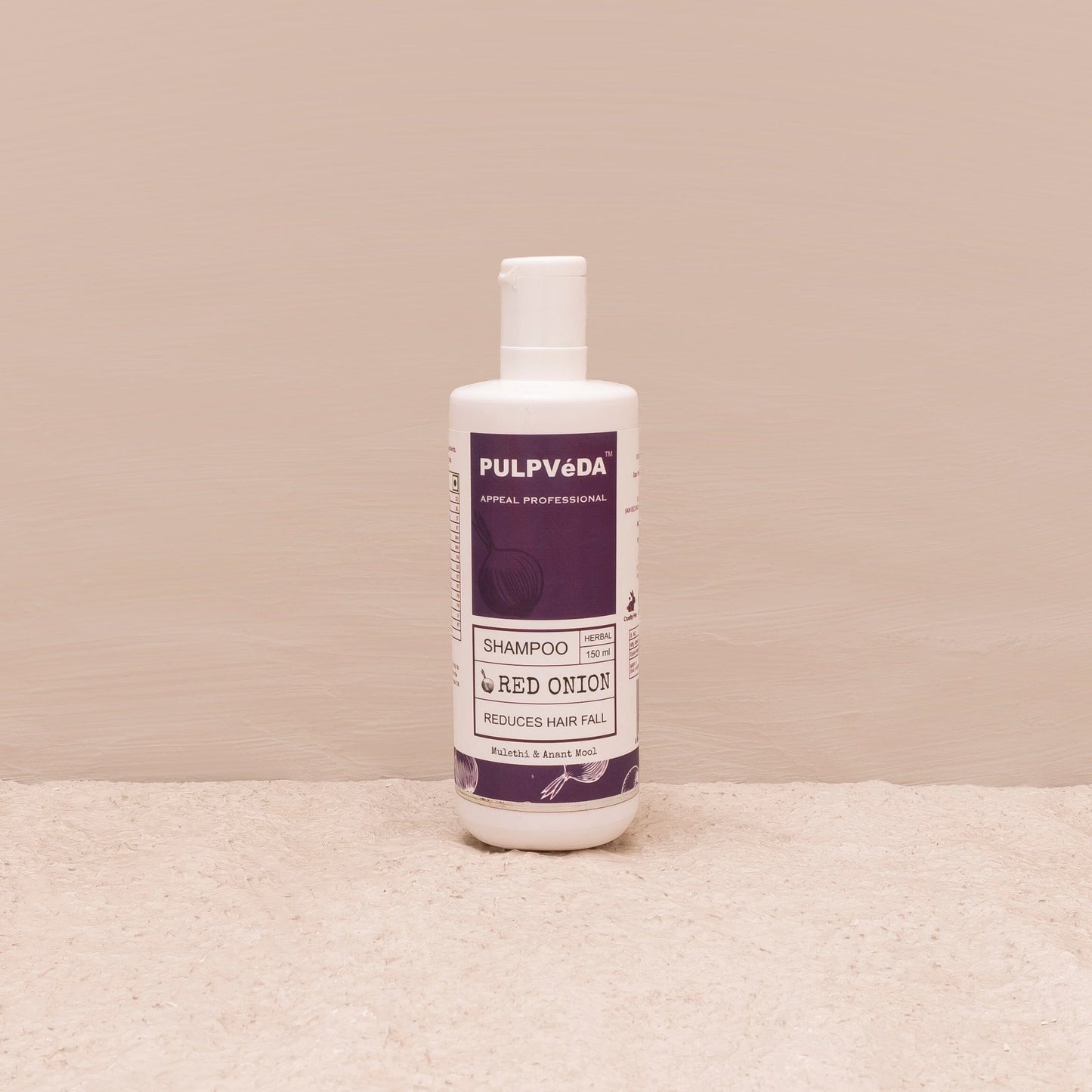 RED ONION HAIR SHAMPOO WITH MULETHI & ANANTMOOL HERB EXTRACTS | Reduces Hair Fall |150 ml Hair Shampoo Pulpvéda