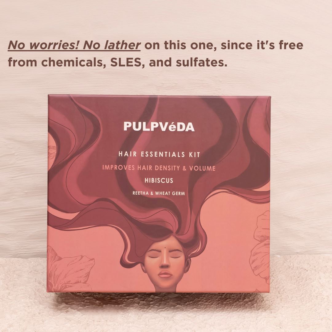 HIBISCUS HAIR SHAMPOO WITH JATAMANSI AND SHIKAKAI HERB EXTRACTS | Makes Hair Thick | 150 ml Hair Shampoo Pulpvéda