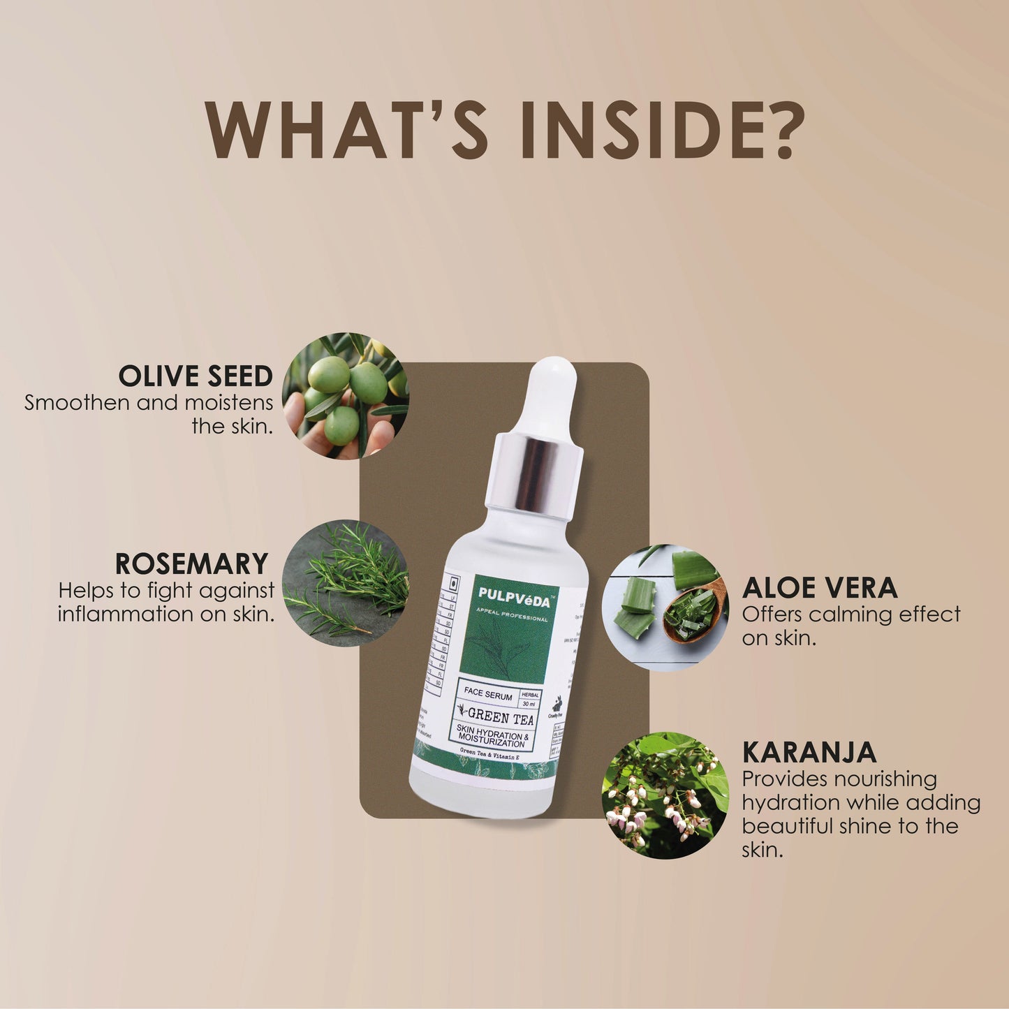 GREEN TEA HYDRATION BOOST FACE SERUM WITH VITAMIN E 30ml Health & Beauty Pulpvéda