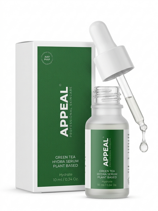 APPEAL (House Of Pulpveda) Green Tea Hydra Serum for dry and dehydrated skin | Boosts Moisture | Detoxifies Skin | Plant Based | Botanical extracts | olive & Argan |10 ml