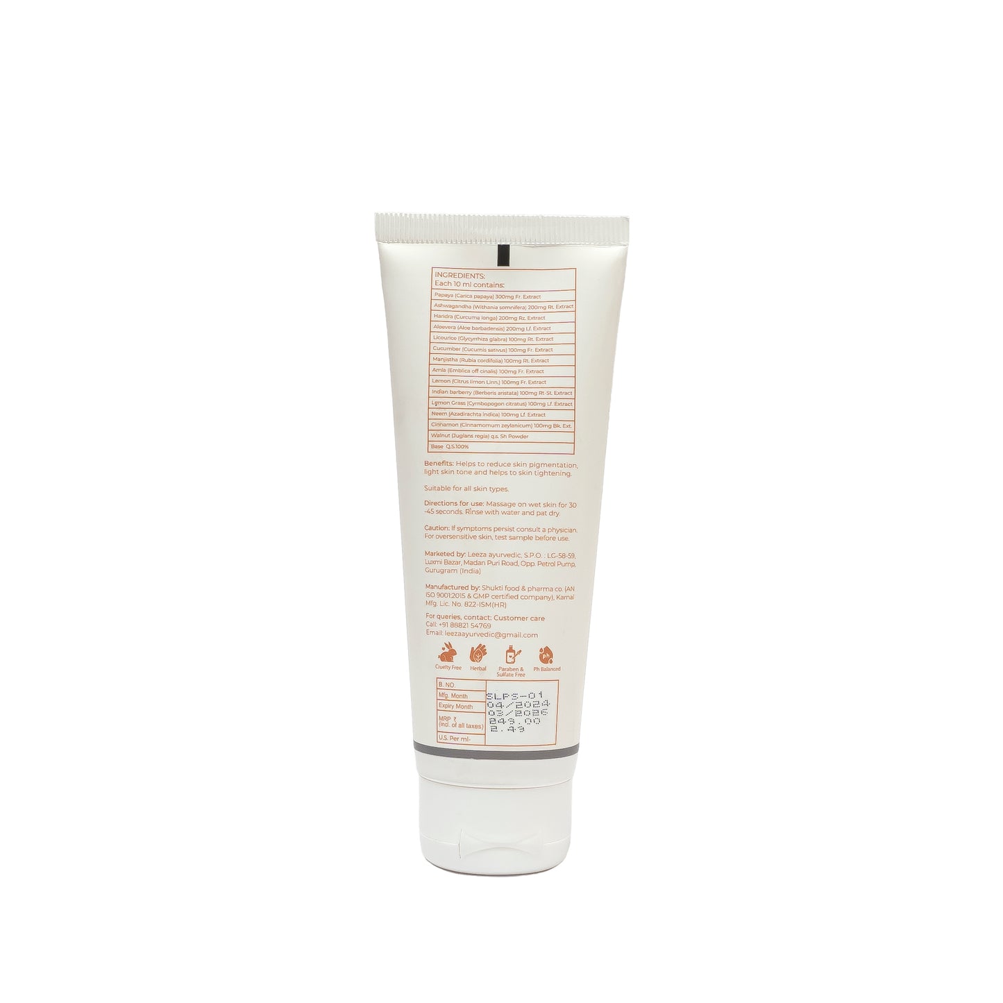 Deepherbs Papaya Face Scrub with Haridra & Aloevera| Reduces Skin Pigmentation| Lightens Skin Tone| 100ml