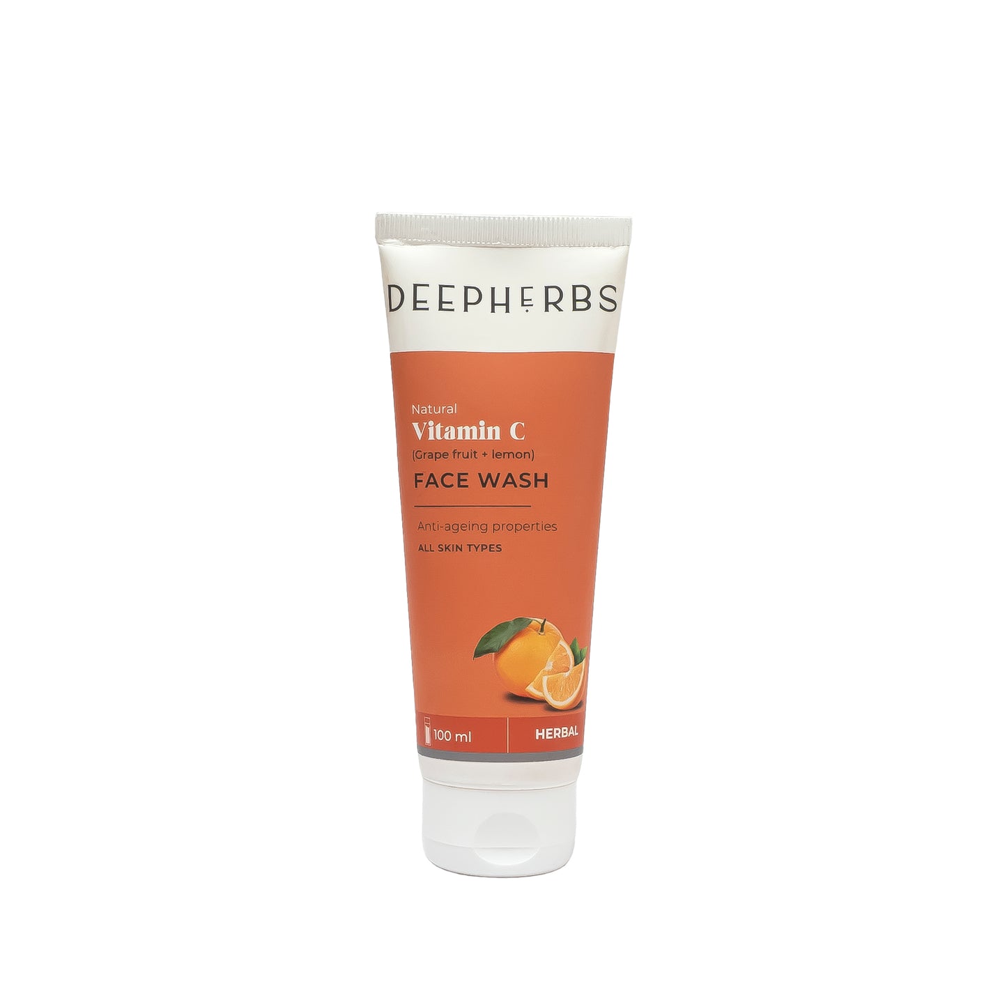 Deepherbs Vitamin C facewash with Grapefruit and Lemon| Anti Ageing| Natural source of Vitamin C | 100ml