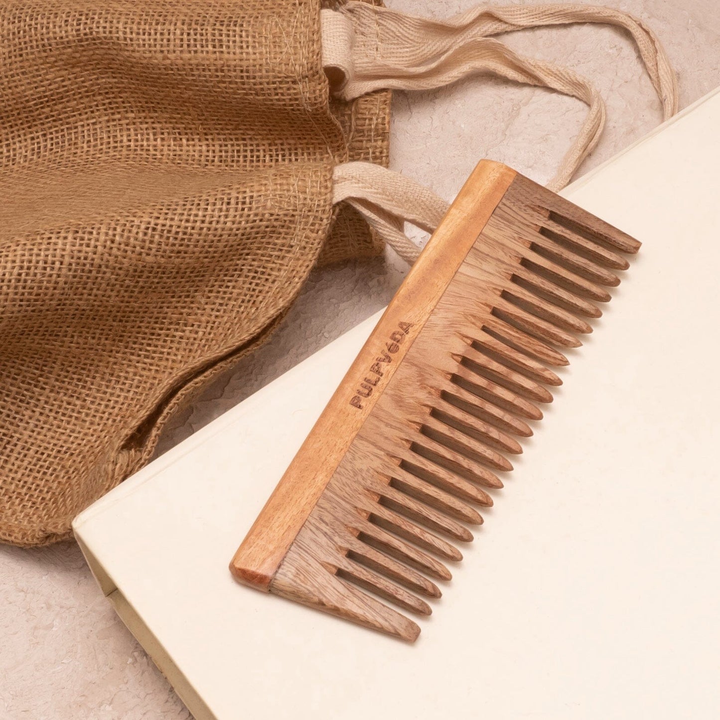 WIDE TOOTH NEEM WOOD COMB FOR LONG OR THICK HAIR Health & Beauty Pulpvéda 